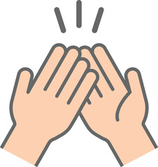 하이파이브를 하는 손의 모습