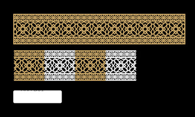 Vector Islamic Motif Design for router machine engraving