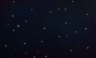 Vector cosmic space stars background. Colorful space background with stars. Universe starry pattern with glowing stars. Night sky constellations galaxy. Vector illustration