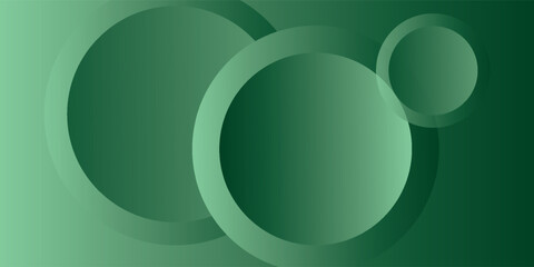 minimalist abstract background featuring overlapping curves and circular shapes in various shades of green
