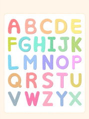 a cute dot-patterned alphabet set