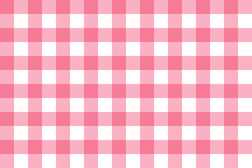 Soft pink and white gingham checkered pattern, featuring evenly spaced squares creating a classic, cozy, and cheerful look. Ideal for rustic designs, picnic themes, or playful fashion elements.