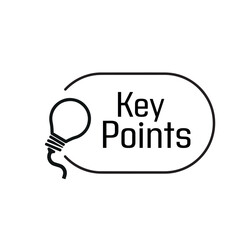 key points text on white background	