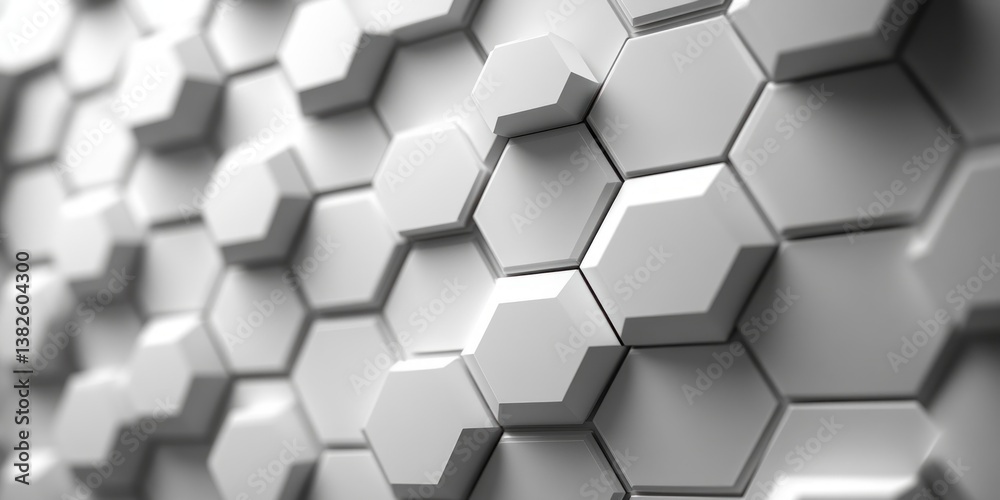 Leinwandbilder futuristic abstract hexagonal pattern and geometric background for technology science and medical de