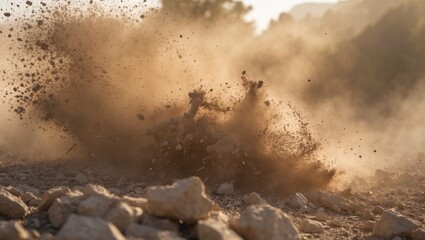 dirt flies after motocross