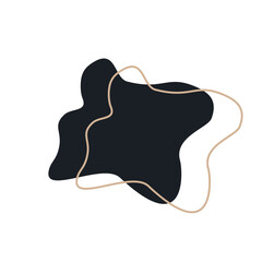 abstrack black shape and line