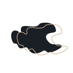 abstrack black shape and line