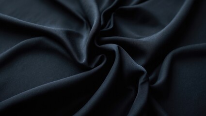Fototapeta premium deep black fabric backdrop with blank space.