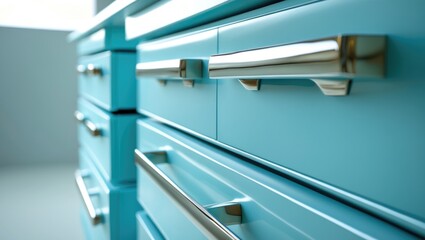 Drawer handles, representing accessibility and aesthetics in interior design. Functional and decorative features for furniture.