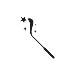 Magic wand clipart icon design isolated