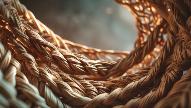 Flax weaving backdrop featuring a mat crafted with a weave.