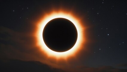 An annular solar eclipse, also known as a ring of fire eclipse.