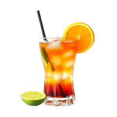Fototapeta premium cocktail with orange and lime png