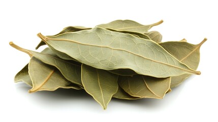 Fototapeta premium A close up shot of many dried bay leaves