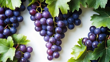 Purple grape, separated on a white backdrop, clipping path, complete depth of field.