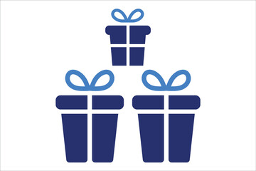 Flat vector gift box icons in a modern, minimalist style. Perfect for holiday, celebration, and e-commerce designs. Fully scalable and editable for branding, web, and print projects.