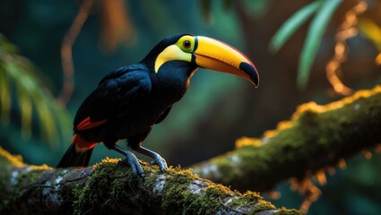 The toco toucan is the largest and likely the most recognized species within the toucan family. It inhabits semi-open environments across a significant portion of South America.