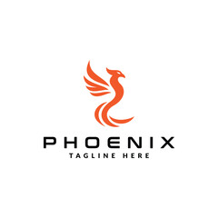 Obraz premium phoenix logo design. logo icon vector illustration