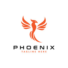 phoenix logo design. logo icon vector illustration