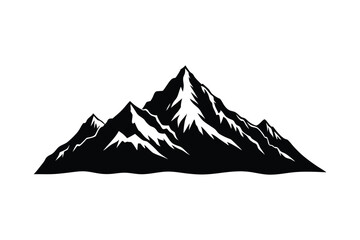 Mountain Range Silhouette Vector &ndash; High-Quality EPS for Outdoor & Adventure Themes