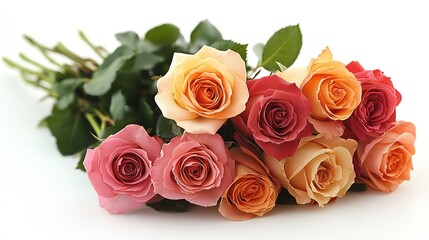 Obraz premium Multi-Colored Rose Bouquet Collection - Versatile Floral Assets for Mother's Day Promotions, Social Media Ads & Print-Ready Greeting Card Templates
