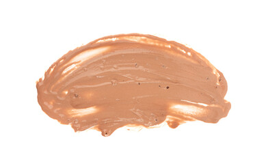 Melted chocolate ice cream isolated, real melting cocoa icecream drops, chocolate ice stain