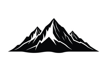 Mountain Range Silhouette Vector &ndash; High-Quality EPS for Outdoor & Adventure Themes