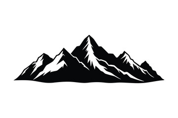 Mountain Range Silhouette Vector &ndash; High-Quality EPS for Outdoor & Adventure Themes