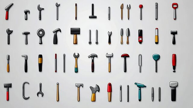 Variety of Construction Tools Illustrated for Building Projects Generative AI