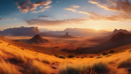 Naklejka premium Arizonas Golden Hour Buttes and Light