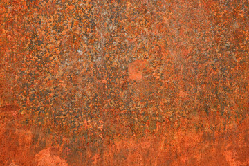 Rust and oxidized heavy metal texture. Rusted orange grunge iron background