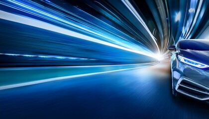 Fototapeta premium Speeding Through a Futuristic Tunnel