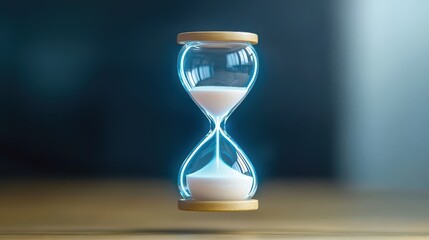 Captivating hourglass timer display modern interior digital art minimalistic close-up time concept