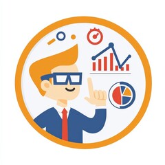 A business analyst forecasting revenue based on historical KPI trends,Goal Setting and KPIs