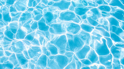 Clear blue water texture with ripples creates serene and refreshing atmosphere, perfect for relaxation and tranquility