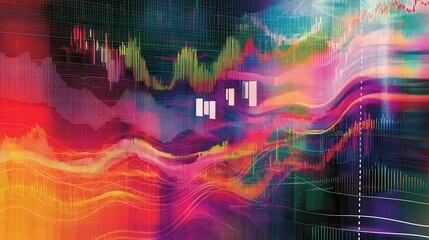 Vibrant Abstract Representation of Global Economy Trends