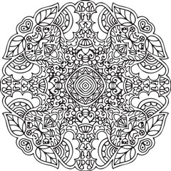 Beautiful flower art and mandala vector design