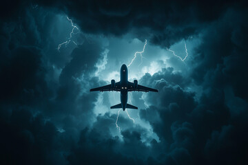 plane in the sky. Generative AI