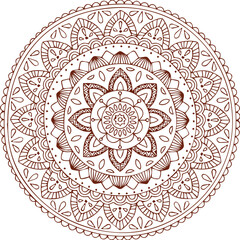 Beautiful flower art and mandala vector design