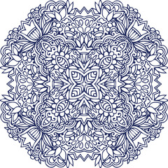 Beautiful flower art and mandala vector design