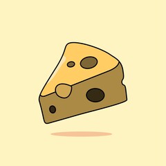A Piece of Cheese Illustration