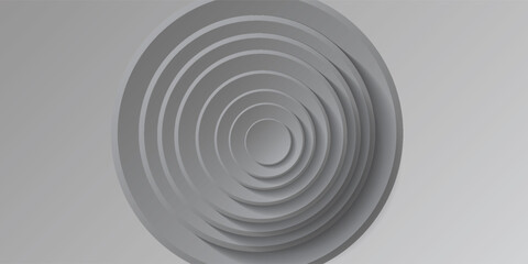 Fototapeta premium Abstract modern Background with 3d circle white papercut layer
