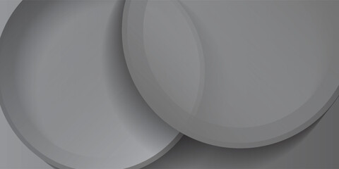 Grey abstract background. Dynamic 3d circle shapes composition grey shape circle