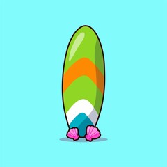 Surfing Board Illustration