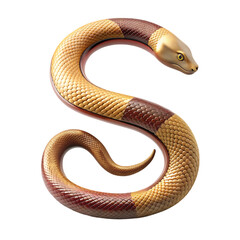 Fototapeta premium Golden & Brown Snake Sculpture