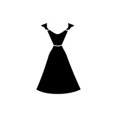 Dress icon vector. frock illustration sign. Fashion symbol or logo.