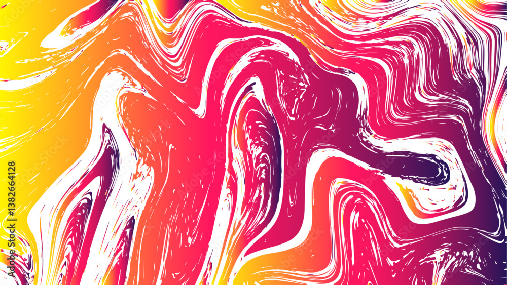 Poster abstract colorful gradient liquefy marbleized stripes with marble ink texture. ash marbleized stripe