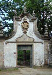 Entrance gate of a traditional villa with park in Paco de Sousa - Portugal