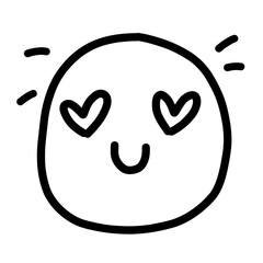 Fototapeta premium Cartoon people face emotions set in doodle scribble pencil marker style hand drawn set