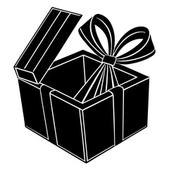 Present gift box icon. Vector isolated elements. Christmas gift icon illustration vector symbol. Surprise present linear design